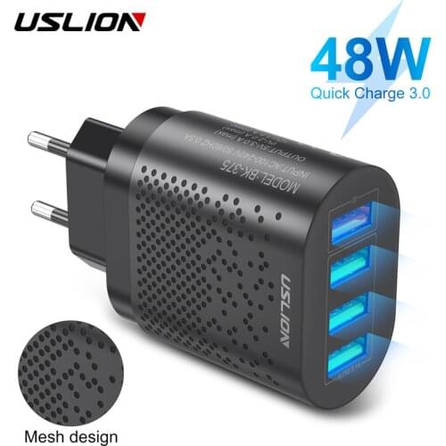 48W Quick Charger 3.0 USB 5V 3A Charger for iphone 12 Samsung Xiaomi Tablet QC 3.0 Fast Wall Charger US EU Plug Adapte