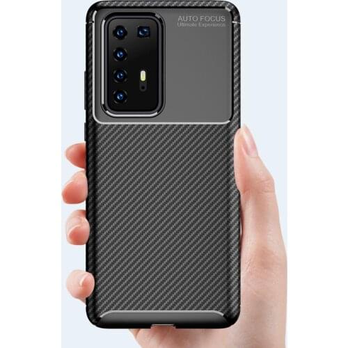 For Huawei P40 Pro Plus Carbon Fiber Case Soft TPU Silicone Shockproof Cases for Huawei Nova 6 SE 7 Pro 7i Y5p Y6p P Smart 2020