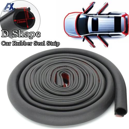 D Shape Car Body Seal Strip Auto Stickers Rubber Noise Insulation Anti-Dust Rainproof Sealing Strips Door Trim Protector Guard