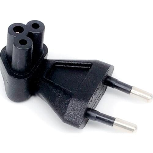 European 2 Pin Male to IEC 320 C5 Right Angle Power adapter,EU TO IEC320 C5 Power conversion plugs