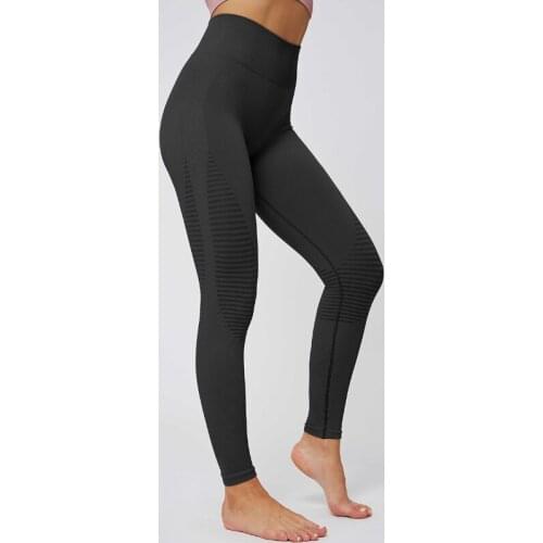 Hot Selling Seamless High Waist Hip Tights Running Elastic Breathable Quick Drying Fitness Pants