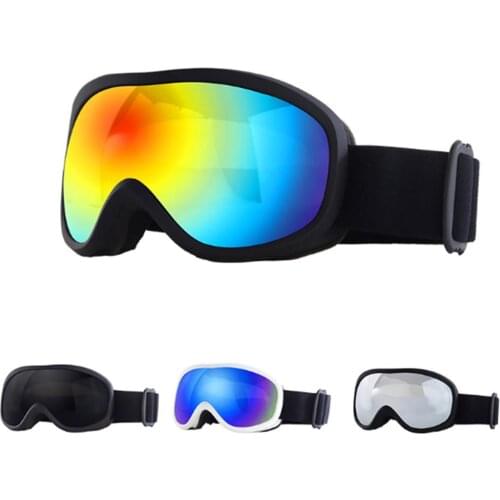 Ski Goggles Anti-fog Spherical Glasses Adjustable Strap Eyeglasses