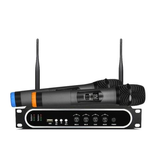 M8 UHF Wireless Microphone with Adjustalbe Bass Echo Mic Build-in Amplifier for MP3 player KTV Song Speaker Home Karaoke