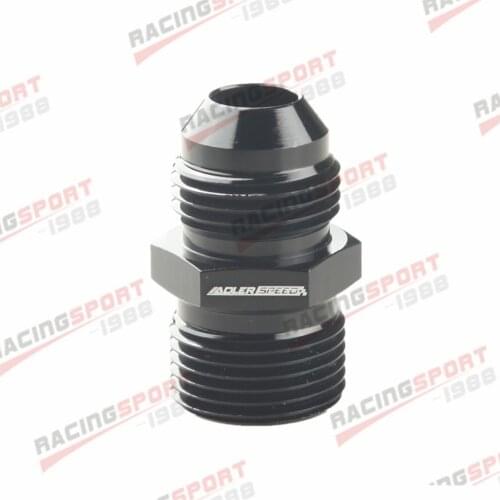 Male AN8 AN-8 8AN Flare To M20x1.5 Metric Straight Fitting Aluminum Blue/BLACK
