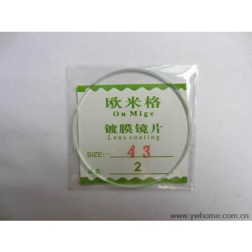 43.5 mm New flat glass watch crystal diameter 43.5 mm Thick 2.0mm