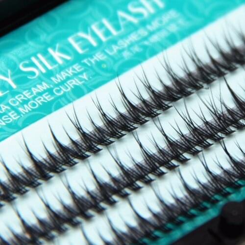 NEW Natural Thickness Dovetail Silk Eyelash Individual Lashes for Professional Eyelash Extension