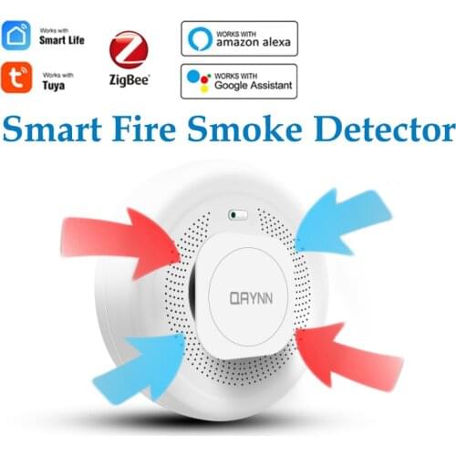 NEW tuya smart ZigBee fire Smoke Detector Network Alarm High-sensitivity temperature smoke sensor compatible with smart life APP