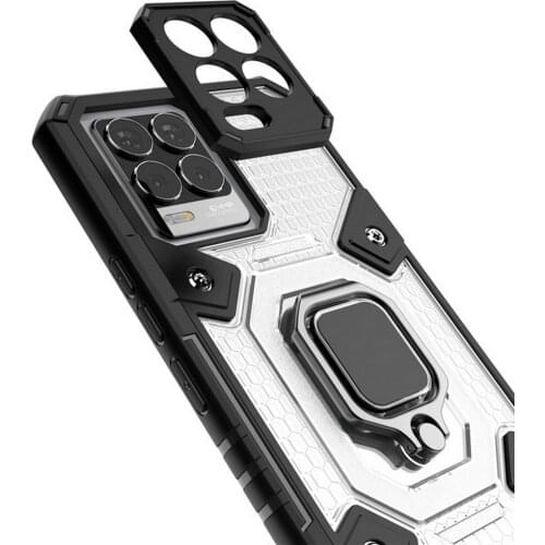 Realme 8 Pro 4G Luxury Case Camera 360 Protect Bumper Magnetic Ring Holder Back Cover for OPPO Realme 8 Case Realme 8 Pro Funda