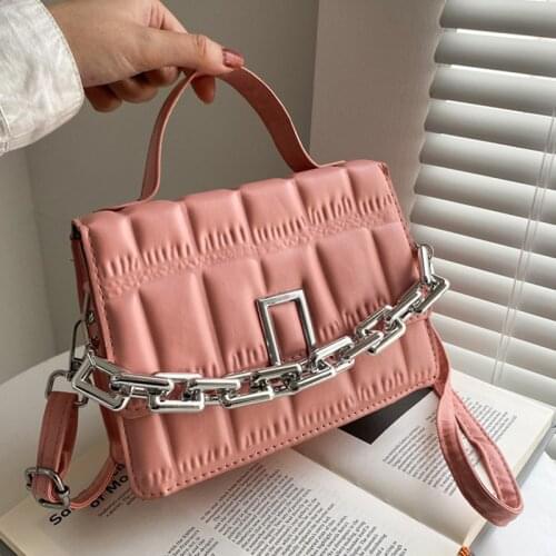 Luxury Brand Small Handbags Designer Shoulder Bag Fashion Chain Flap Crossbody Bags For Women Pu Leather Solid Lady Hand Bag