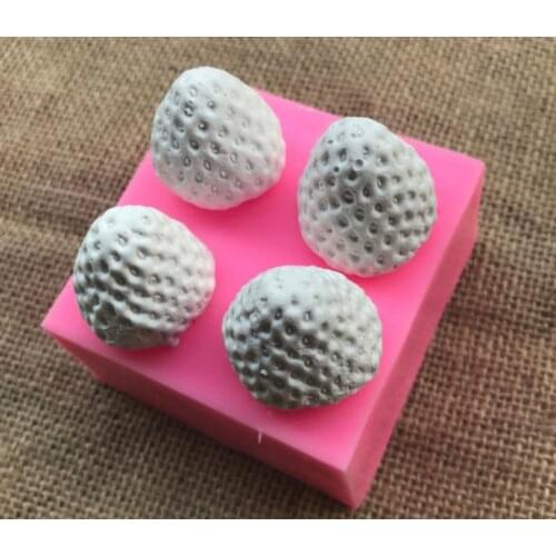 4pcs/lot strawberry Silicone Mold Silica Gel Mould Silicon Candle Moulds Decorating Mould