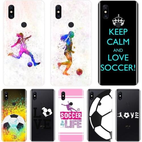 Silicone Phone Case For Xiaomi Mi Max Mix 1 2 2S 3 Football Soccer Love Heart Boys Men Soft Back Cover For Xiaomi Mi Note 1 2 3