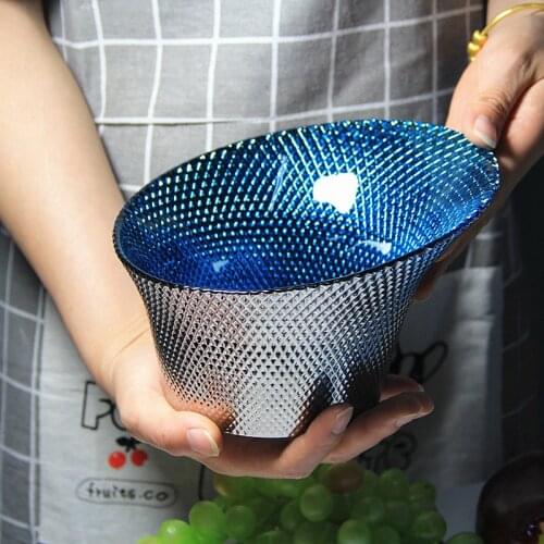 Glass Plate Bowl Delicate Fruit Plate Fruit Bowl High-End Light Luxury High-End Fruit Plate Creative Glass Candy Plate Snack Cup