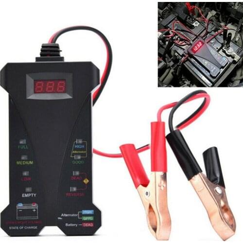 805A (single Interface) 12V Car Battery Tester 8 LED Lights Digital Alternator Tester Auto Load Analyzer Car Battery Accessories