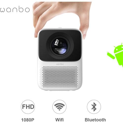 Wanbo T2 Max Full HD 1080P Smart Mini Projector Support tv 4k Android Wifi Home Cinema Bluetooth LED Projector Global Version