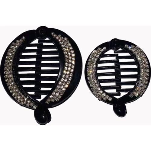 Hair Claws Clip Fish Shape Banana Barrettes Black With Stones Hairpins Hair Accessories For Women Hair Clip Clamp ACC70