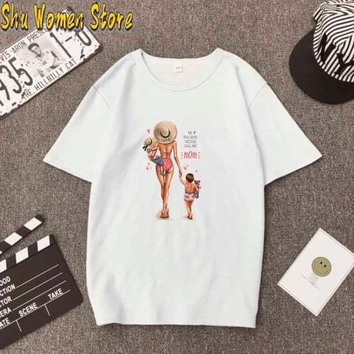 Women Graphic Funny Fashion Short Sleeve Parenting Print Summer T-Shirt Tops Lady Womens Clothing Clothes Tee Female T Shirt