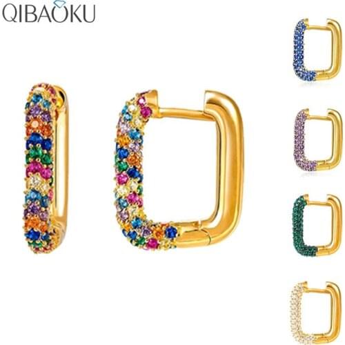 Single one Diamond-studded Zircon Earrings Hoops 925 Sterling Silver Earrings For Women Silver Jewelry Violet Earring