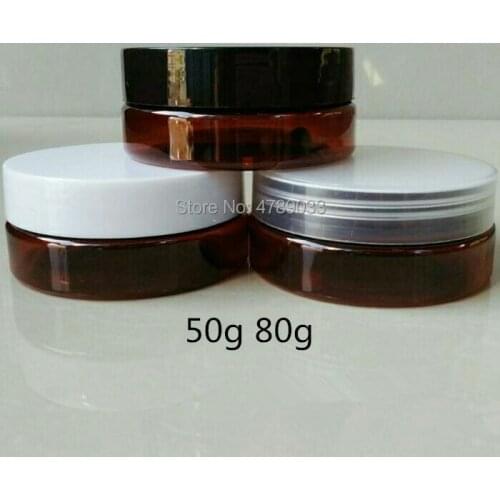 10pcs Plastic Jar Travel Bottle Empty Cosmetic Containers Packaging Amber Plastic Tubes with Caps Aluminium Tins Cosmetic Jar