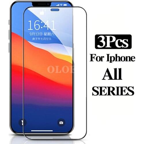 3Pcs Protective Tempered Glass For iphone 12 11 Pro X XR XS Max Glass iPhone12 Screen Protector Glas For iPhone 12 11 Pro Max 9H