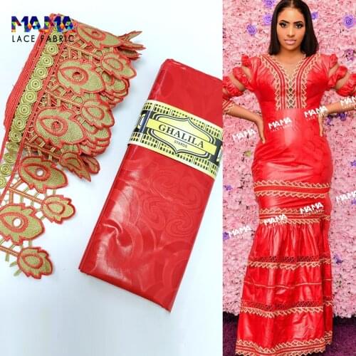 5+5 Yards African Lace Material 2021 High Quality Lace Ribbons Lace DIY 100% Cotton And Basin Riche Senegal Bride Fabric