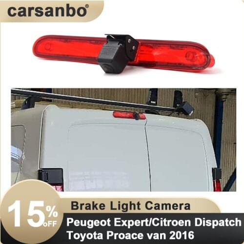 Car Brake Light Reverse camera For Peugeot Expert/ Citroen Dispatch/Toyota Proace van 2016 with 7 inch rearview mirror optional