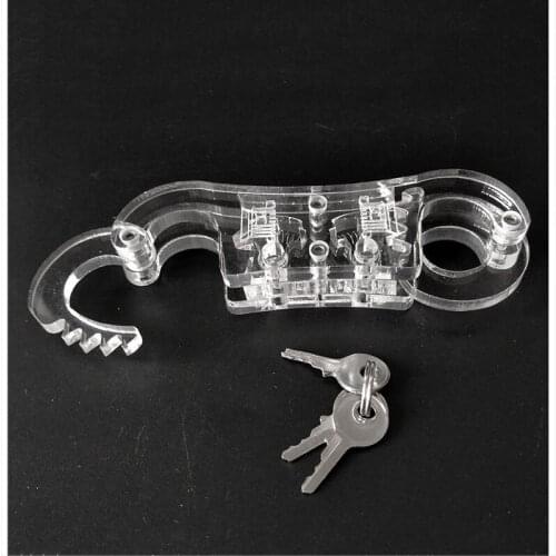 Lockable Crystal Restraint Thumb Cuffs With Key Bondage Handcuffs Manacles Slave BDSM Adults Sex Toy for Couples Cosplay Game