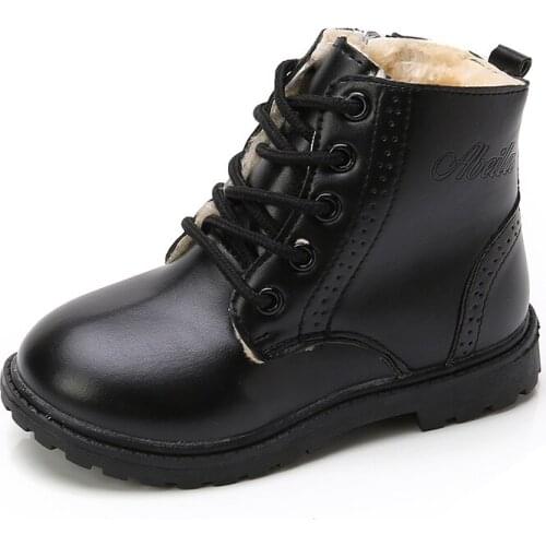 Winter New Unisex Children Kids Boots Martin Boots for Boys Girls Snow Boots Kids Winter Shoes Warm Plush 2 3 4 5 6 7 8 9 10-14