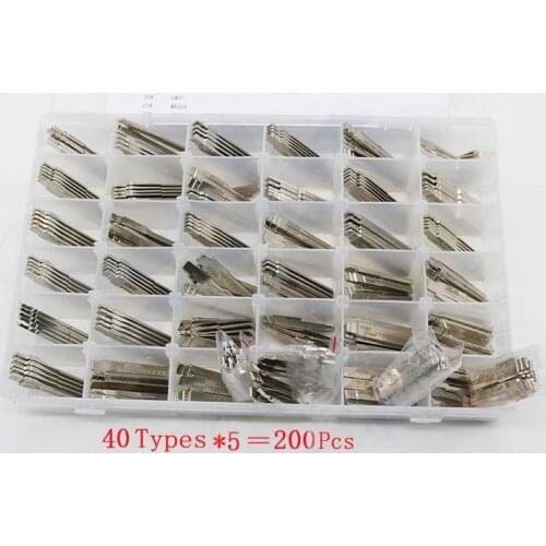 Engraved Contrast Line Scale Shearing Teeth Blank Car Key Cutting Teeth Blade Key Reticle Locksmith Tool (40 Type 200pcs )