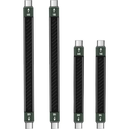 PD 60W Thunderbolt 3 cable Certified 40Gbps Type C to C USB Fast USB C for Macbook Pro Quick Charge Data Cable with Emark Chip