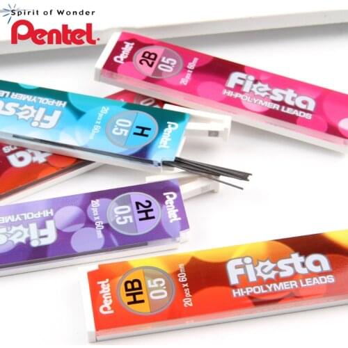 Pental Hipolymer C205 C235 Pencil Lead 0.5mm Not Easy To Break 2B B Hb H 2H Test Practice Drawing Sketch Student Stationery