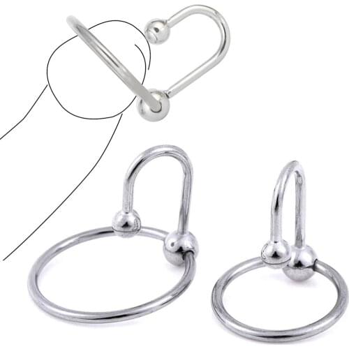 Male Sex Delay Glans ring Metal Bead Penis Rings Stimulator Irritation Urethral Dilators Cock Ring Penis Plug Sex Toy For Men 18