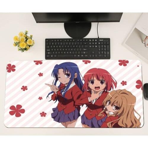 Toradora Mouse Pad Large Custom Desktop Mouse Pad MousePads Mouse Mat Mouse Mat Keyboard Pad Natural Rubber Home Laptop