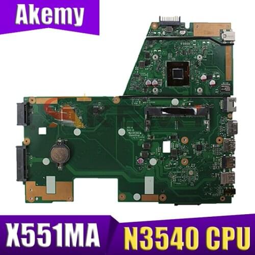 Akemy X551MA laptop motherboard with N3540 CPU DDR3 For ASUS X551MA F551MA X551M D550M original mainboard tested full 100