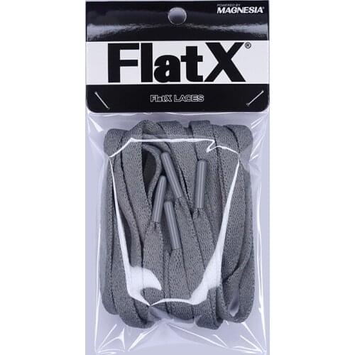 FlatX 8mm Dark Gray/ Dark Gray Metal Tips Shoelaces High Quality Professional Sneaker Laces Shoelace Lacet