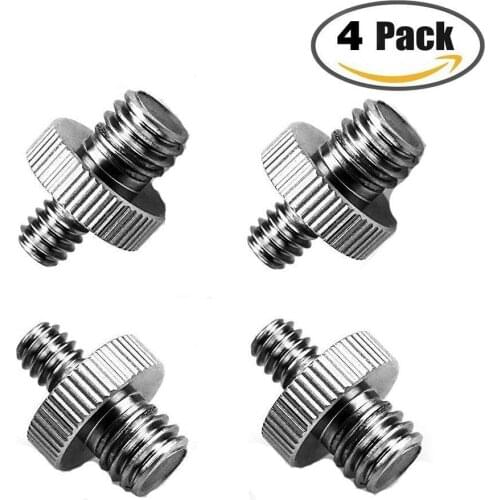 Metal 1/4 inch to 3/8 inch Convert Screw Adapter for Tripod Monopod Ballhead DSLR
