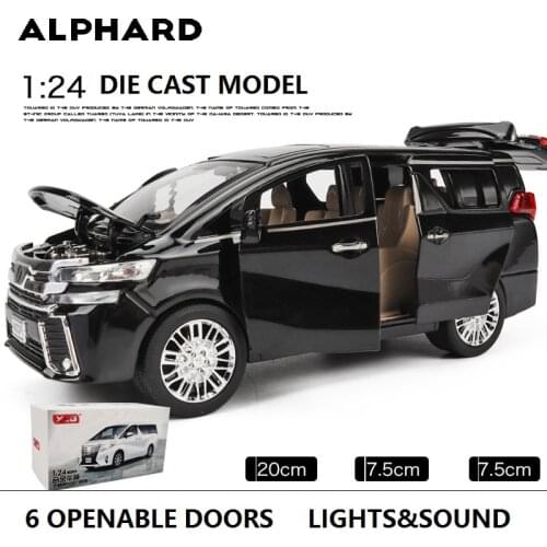 KaKBeir 1:24 Alloy Model Simulation MPV Big 20Cm (M923O-6) W/6 Doors Openable Business Car Excellent Quality