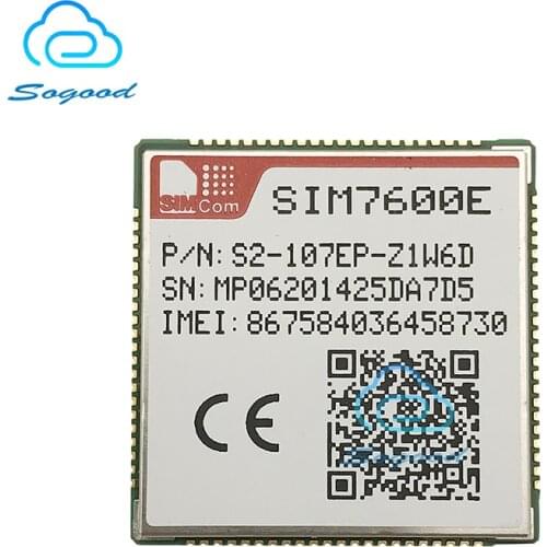 SIMCOM SIM7600E LCC LTE CAT1 module LTE-FDD B1/B3/B5/B7/B8/B20 LTE-TDD B38/B40/B41 GSM 900/1800MHz