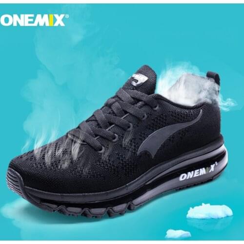 ONEMIX Hot Sale Men Running Shoes Breathable Athletic Sneakers Women Air Cushion Treadmill Running Shoes Men Walking Shoes Men