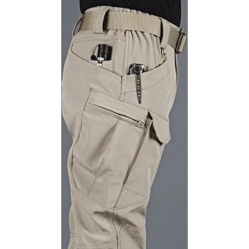 Winter Outdoor Soft Shell Charge Trousers Men Warm and Windproof Waterproof Fleece Trousers Large Size Ski Mountaineering Pants