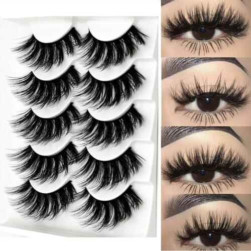 New Faux Mink Hair Full Volume Fashion False Eyelashes 3D Multilayers Beauty Long Thick Eye Lash Extension Wispies Fluffy
