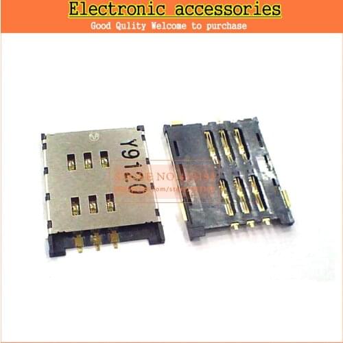 Original 6P 6PIN mobile phone sim card connector 10PCS/lot SIM Card Tray Slot Connector