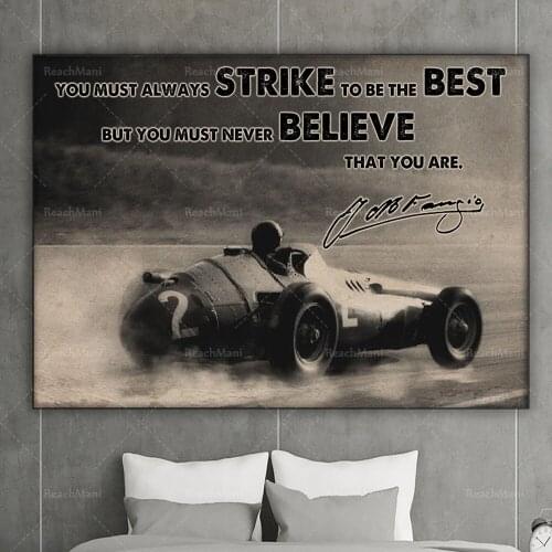 Auto Racing Driver racing poster You always have to hit to be the best life decoration poster