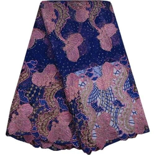 Multicolor Tulle French Lace Fabrics With Lots Of Stones 2018 Latest African Lace Fabric For Wedding Party Nigerian Lace 855