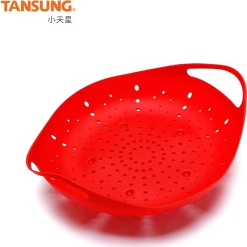 Silicone Steam Basket Mat Steamer Rack Dumplings Microwave Cookware Utensils Kitchen Washable Layer Insert Foldable Drain Plate