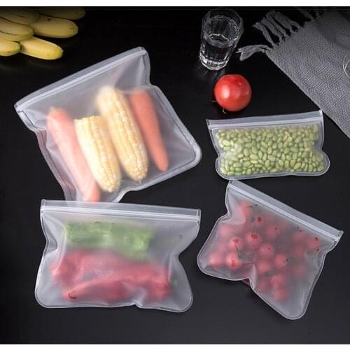 Silicone Food Storage Containers Leakproof Containers Reusable Stand Up Zip Shut Bag Cup Fresh Bag Food Storage Bag Fresh Wrap