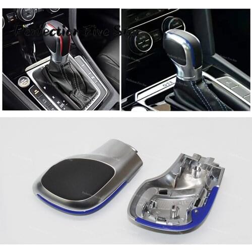 Blue Modification Chrome Matte Gear Shift Knob DSG Cover Cap For Volkswagen VW Golf MK6 MK7 R GTI Passat B7 B8 CC R20 Jetta MK6