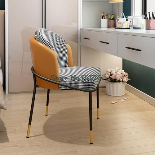 Dressing table stool bedroom back chair girl net red makeup stool ins Nordic small chair modern minimalist makeup stool