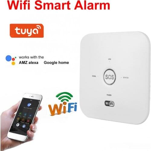 Tuya Smart WIFI GSM Home Security Alarm System PIR for Alexa for Google Assistant 100-240V alarmas de seguridad para casa
