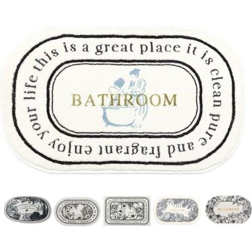 Bath Mat Waterproof Fast Dry Absorbent Mat Non-slip Thick Ultra Soft Washable Bath Carpet for Bathroom Fluff Hallway Door Rug