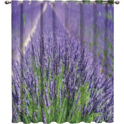Lavender Flower Window Treatments Curtains Valance Room Curtains Large Window Living Room Bathroom Kitchen Fabric